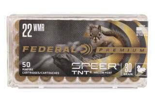 Federal Varmint & Predator 22 WMR 30gr Speer TNT Ammo comes in a box of 50